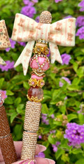 Opal Cream Teddy Bow Pen