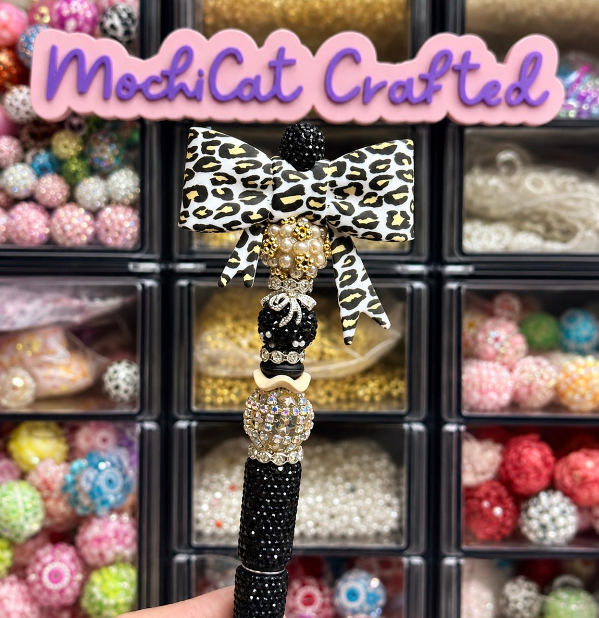 Cheetah Silicone Bow Pen