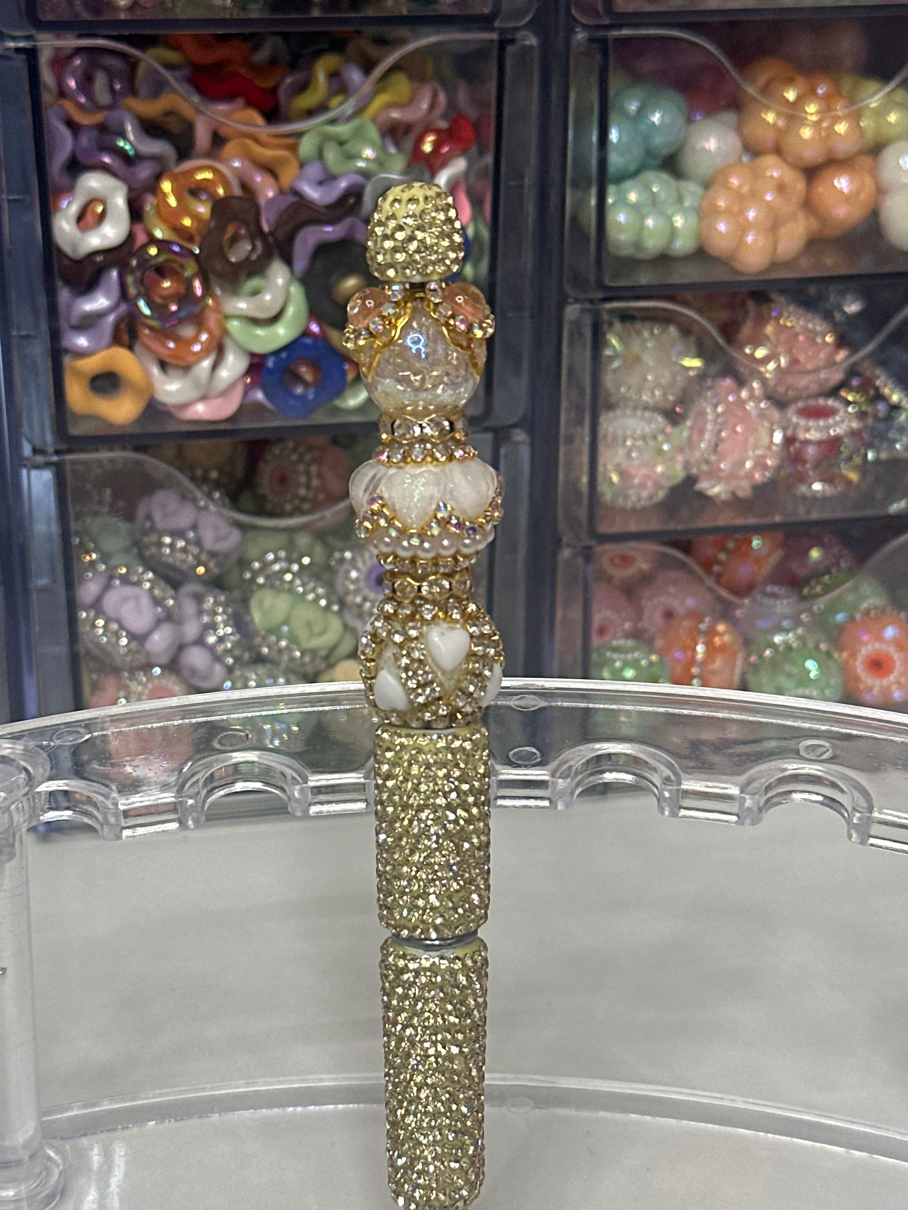 White Gold Rhinestone Pen