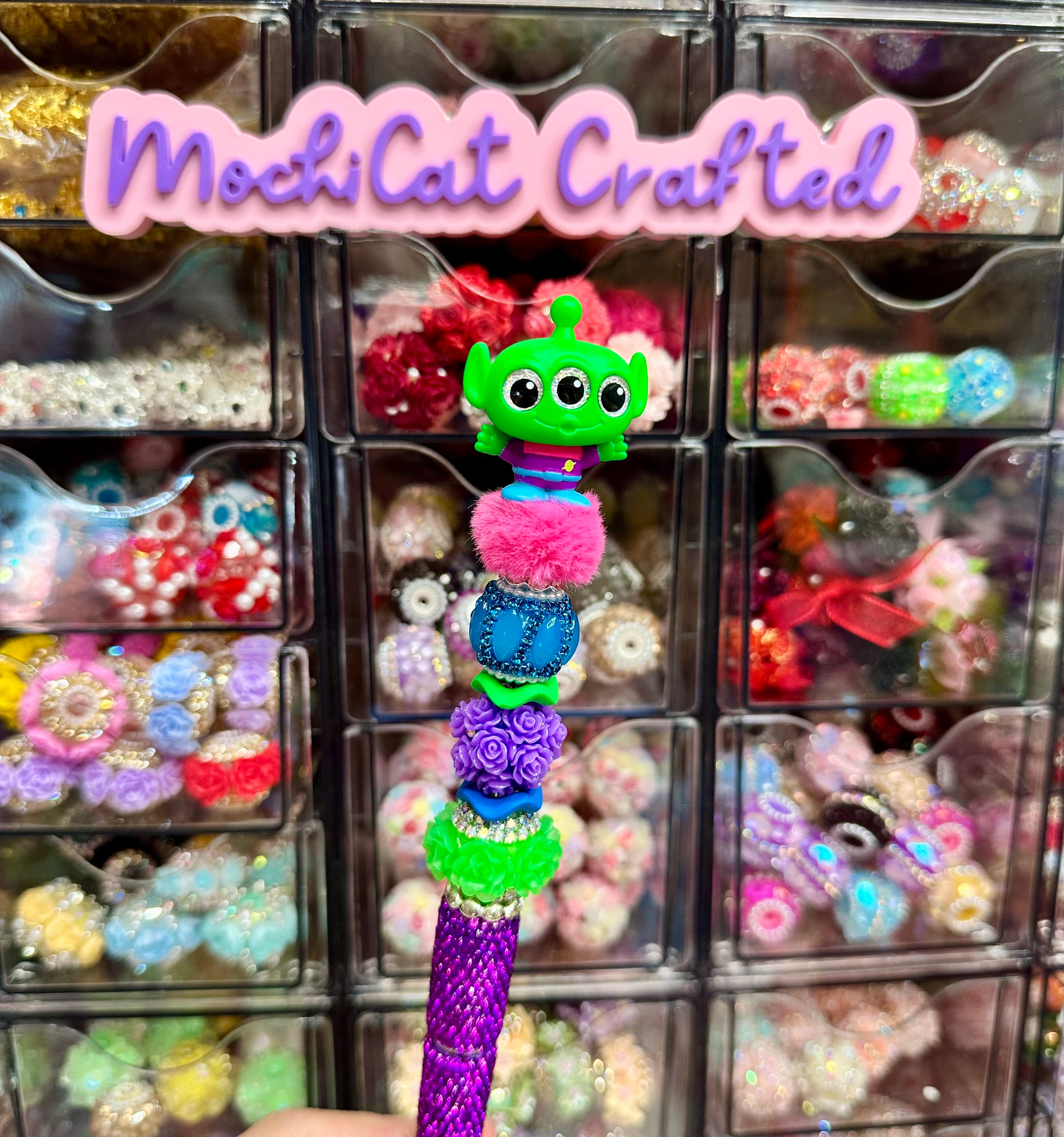 Neon Toy Story Alien Rhinestone Pen