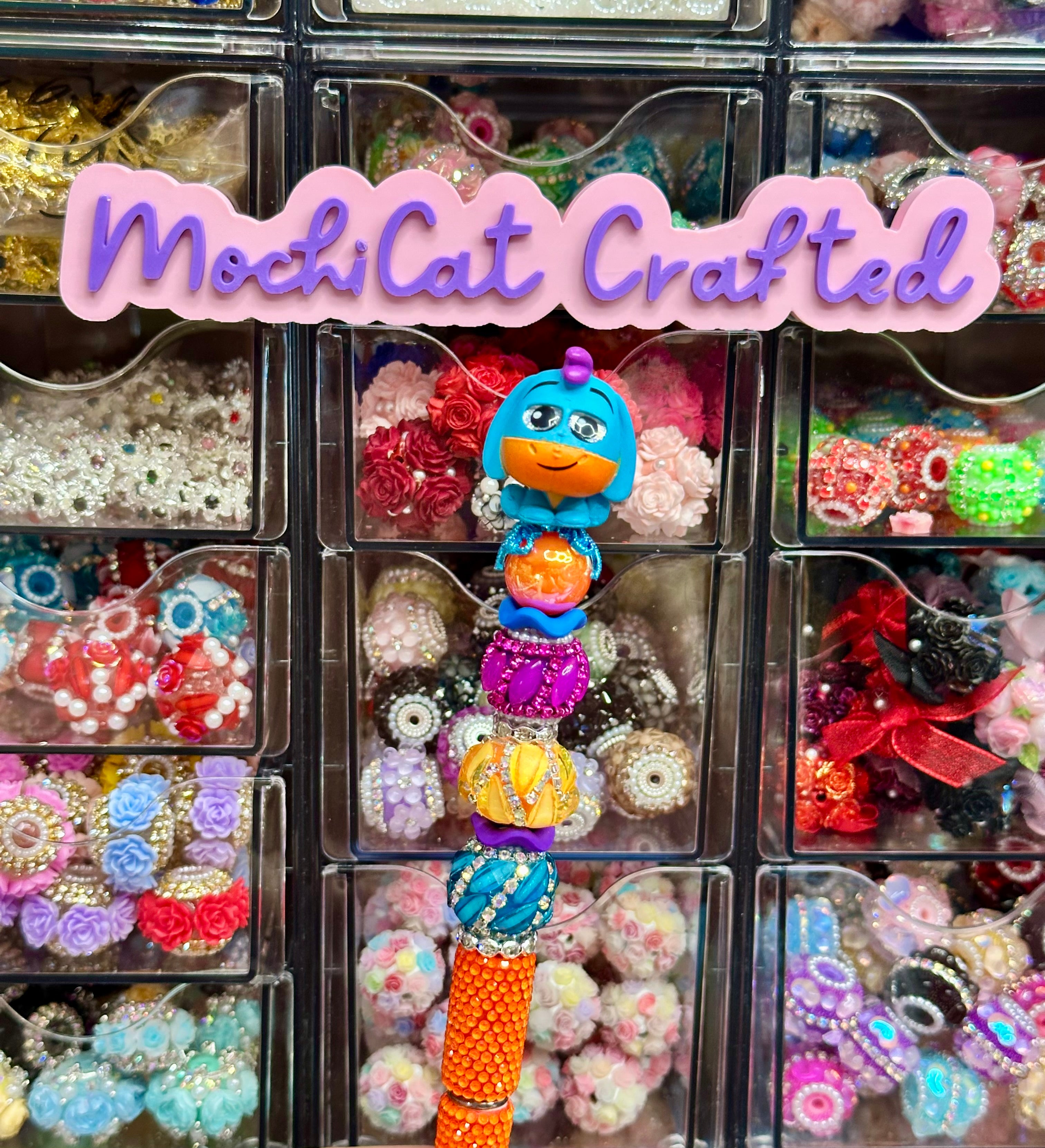 Neon Eeyore Rhinestone Pen