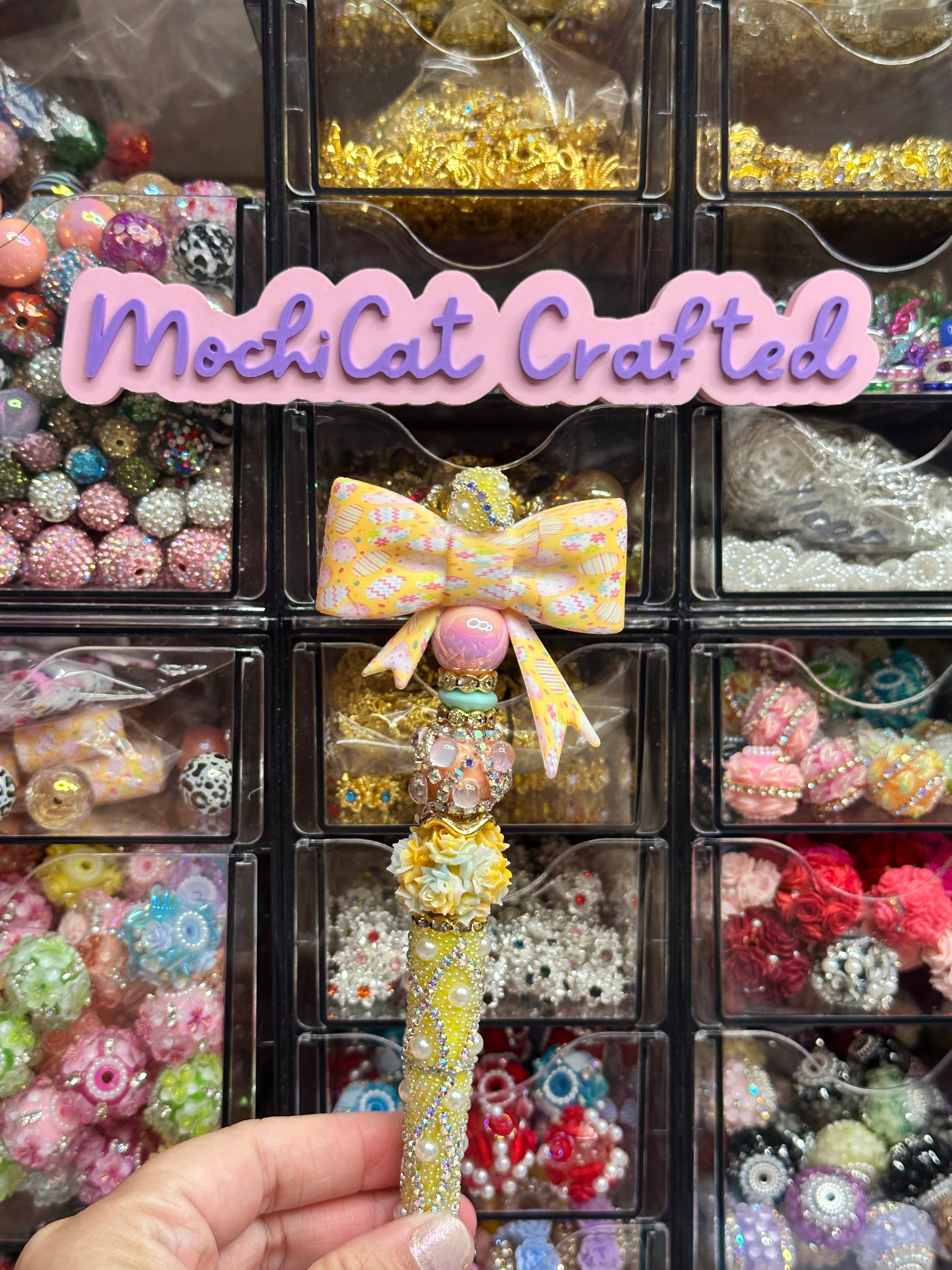 Yellow Easter Egg Silicone Bow