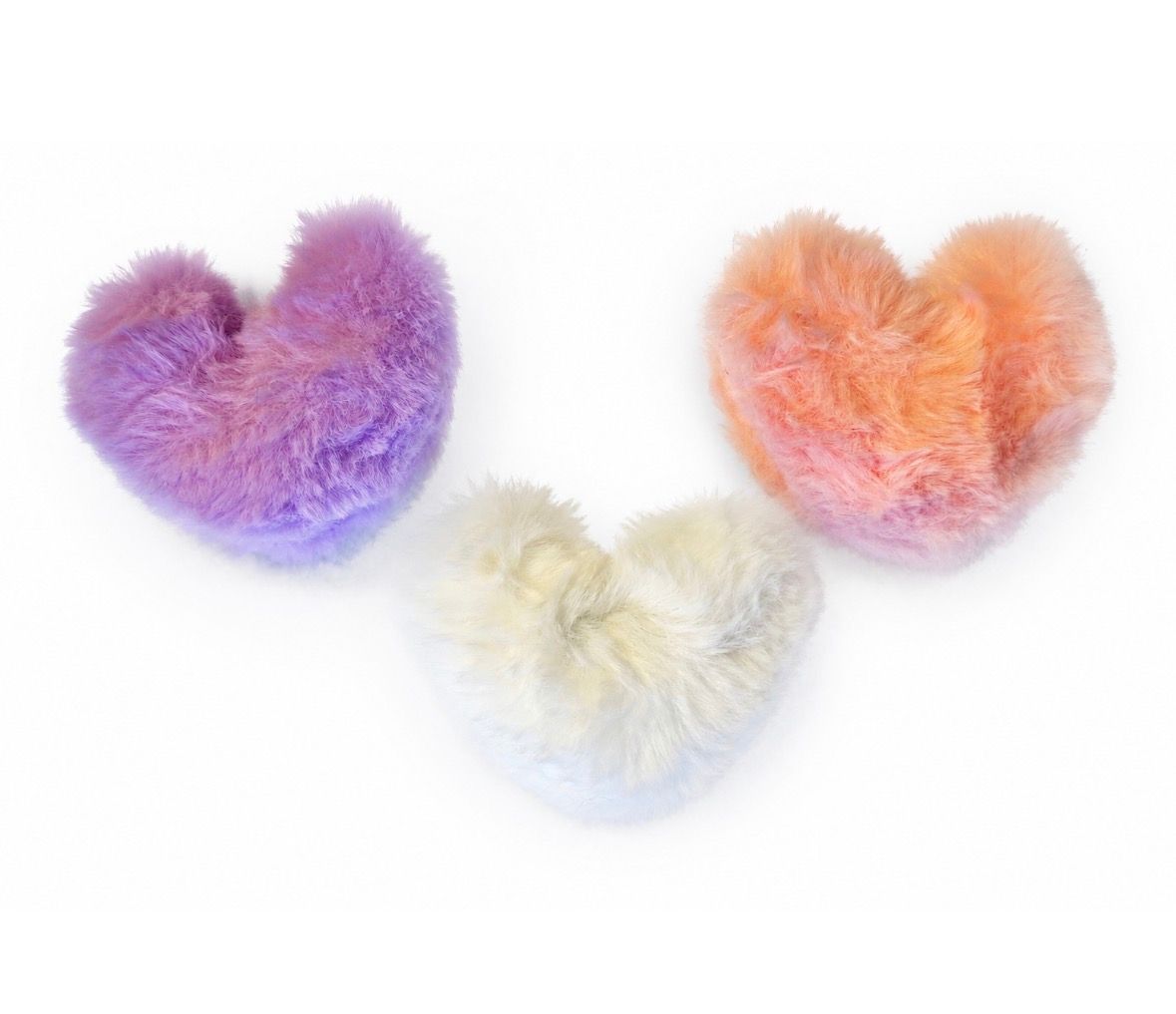 Beaded Heart Puff Keychains