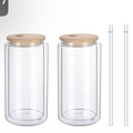 16oz Glass Snowglobe Cup